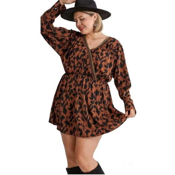 Umgee Dresses & Skirts - Umgee Chic Cheetah Print Dress 1X